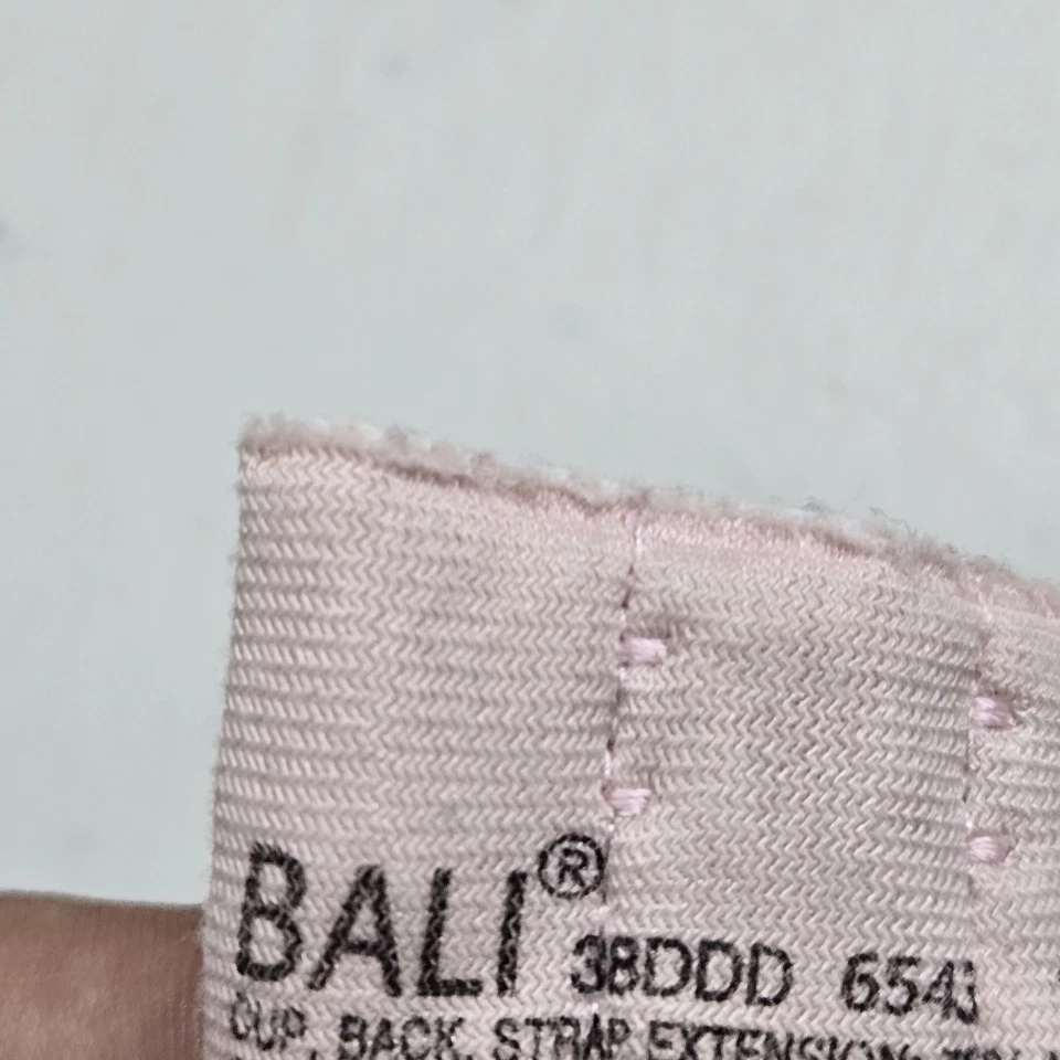 Bali Women Bra 38DDD Pink Floral Minimizer Underwired Lace READ - Image 4 of 4