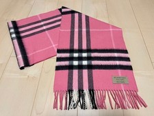 BURBERRY Cashmere Scarf, Pink, 66.1 in x 11.8 in, Luxury Authentic