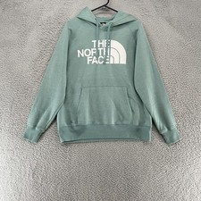 The North Face Hoodie Womens Medium Sage Green Logo Fleece Sweatshirt