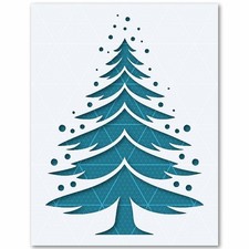 Christmas Tree Stencil - Winter Holiday Decor 10 Mil Mylar Template