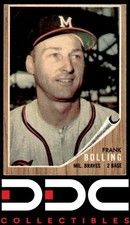 1962 Topps #130a Frank Bolling Braves Excellent