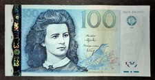 Alte Banknote f&uuml;r Sammler," ESTLAND"  - 100 KROONI 1999 - SEHR SCH&Ouml;N  !!