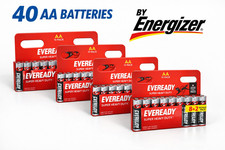 40 x AA EVEREADY Zinc Carbon HEAVY DUTY Batteries New R6 1.5V Longest Expiry UK 0.18 per battery