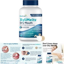 Moisturizing Dry Mouth XyliMelts Discs 100 Count Slightly Sweet 8-Hour Relief