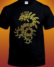 Camiseta Serpiente Emplumada Quetzalcóatl Dorado