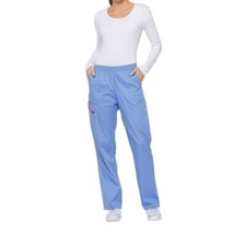 Dickies Women's Xtreme Stretch Scrub Pants 4XL Ceil Blue Drawstring Medical