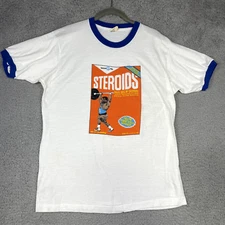 VTG RARE 80's Screen Stars Steroids Muscle Man T Shirt Made In USA Mens XL