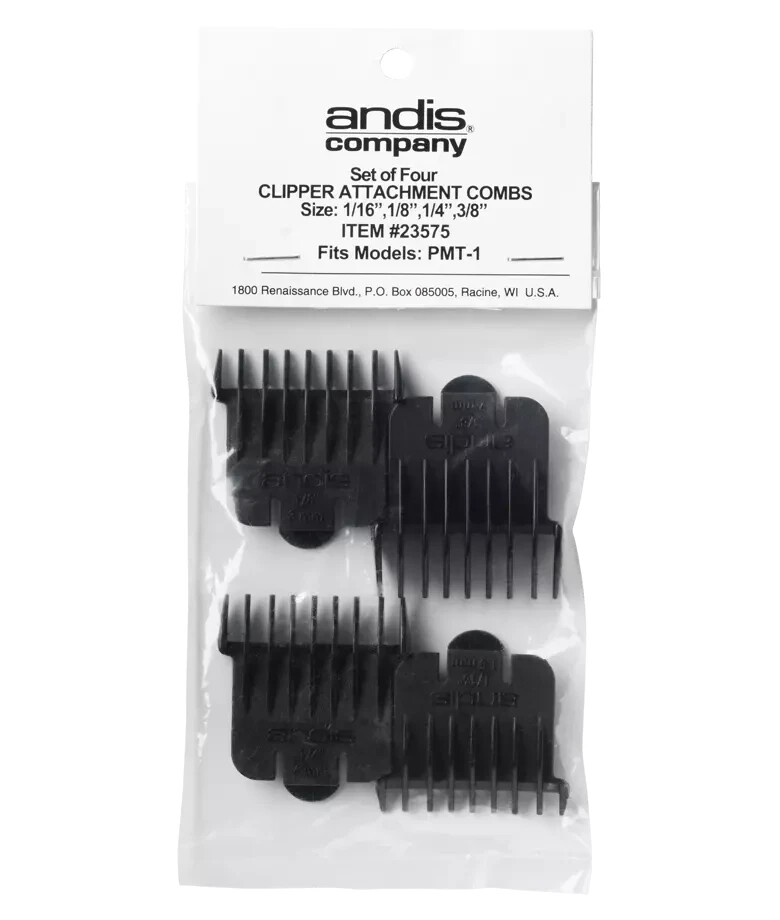 ANDIS #23575 Set of 4 Clipper Attachment Combs Set FITS T-Ou