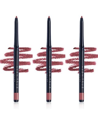 3 x Avon True Color Glimmersticks Retractable Lip Liner  - RED BRICK