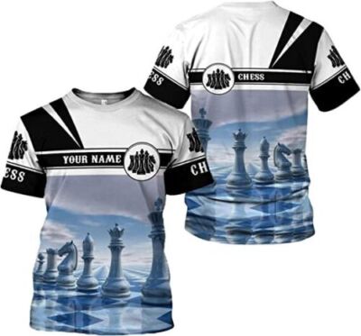 Personalized Name Chess 3D Full Color Shirt, Custom Name Chess 3D Shirt for Men,