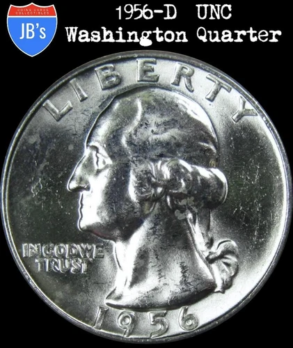 1956 D Washington Quarter 90% Silver BRILLIANT UNCIRCULATED BU *JB's Coins*