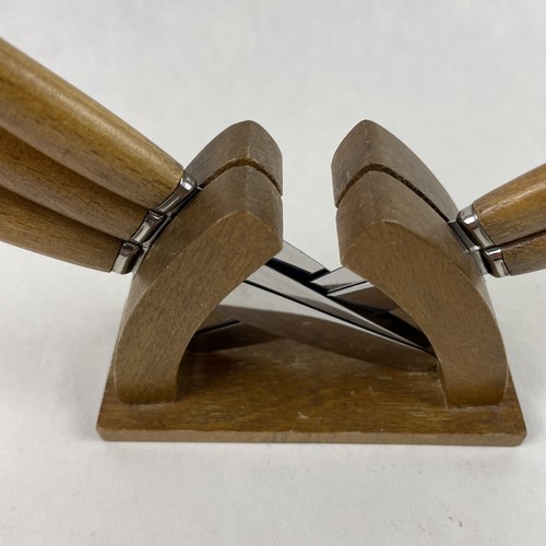Karlsson & Nilsson KN Rostfri Sweden Cocktail Knife Set, 5 Knives + Holder, MCM - Picture 5 of 24