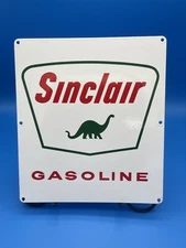 Vintage Original SINCLAIR GASOLINE Porcelain Gas Pump Plate Sign- New Old Stock