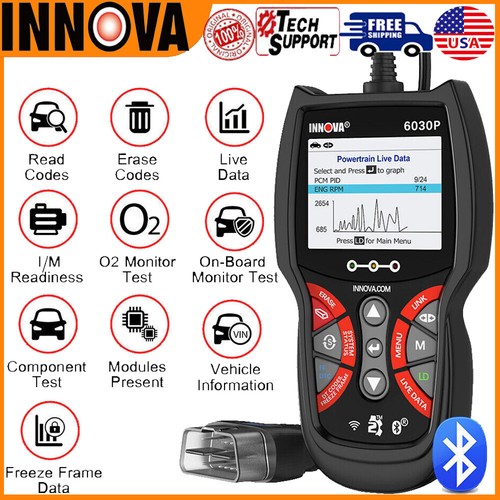 INNOVA 6030P OBD2 Scanner Code Reader Check Engine ABS Battery