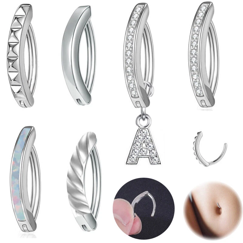 Plain belly shop button rings