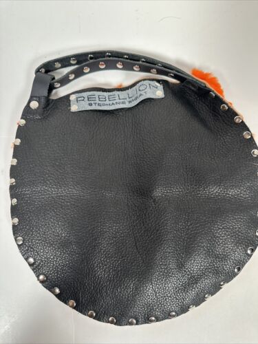 Rebellion By Stephanie Wheat Leather And Fur Wristlet Purse - Picture 4 of 6