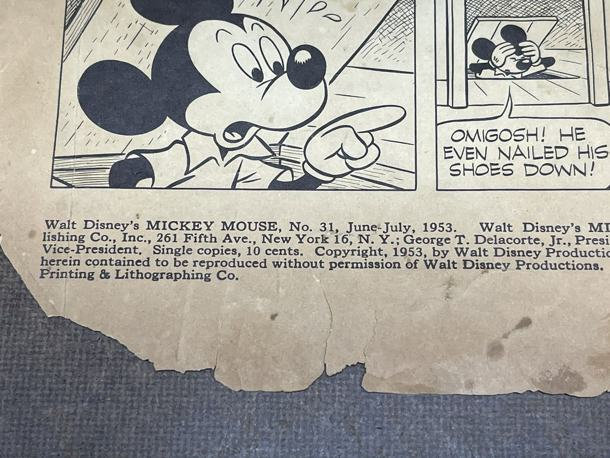 1953 Walt Disney Mickey Mouse Comic Book #31 June-July 1953