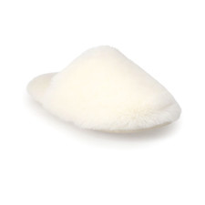 LAUREN CONRAD Scuff SLIPPERS Plush FLUFFY PINK CREAM BLUE Misses M or L NWT