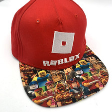 Roblox Youth Hat 5-12 Years Red Gamer Characters On Bill
