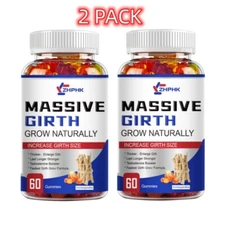2× Male Health Gummies Boost Stamina Performance Penis Bigger Grow Longer Girth