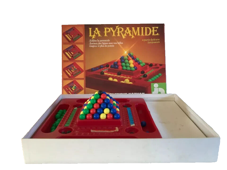 Jeu De Pyramides En Bois Ancien - Jouet Enfant Vintage