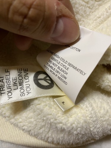 Madhappy Hoodie Size L Light Cream/white Heavyweight Cotton Premium Sweatshirt - Picture 5 of 6