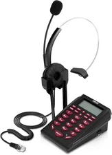 AGPtEK Corded Telephone with Headset & Dialpad HA0098 ~NEW~ opened box