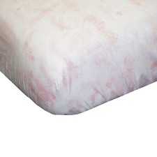 Crib Fitted Sheet Baby Girl Floral Polka Dot Pink Blue Aqua Green Yellow Purple