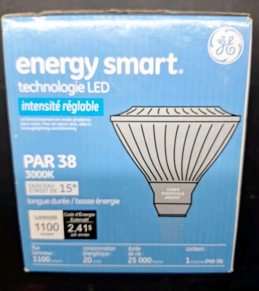 GE ENERGY SMART LED 3000K  DIMMABLE PAR38 1100 Lumens 20 Watt 15° Spot Light🔵 - Image 4 of 4