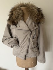 Stunning Marlboro Classics Ladies Jacket Raccoon Fur Collar