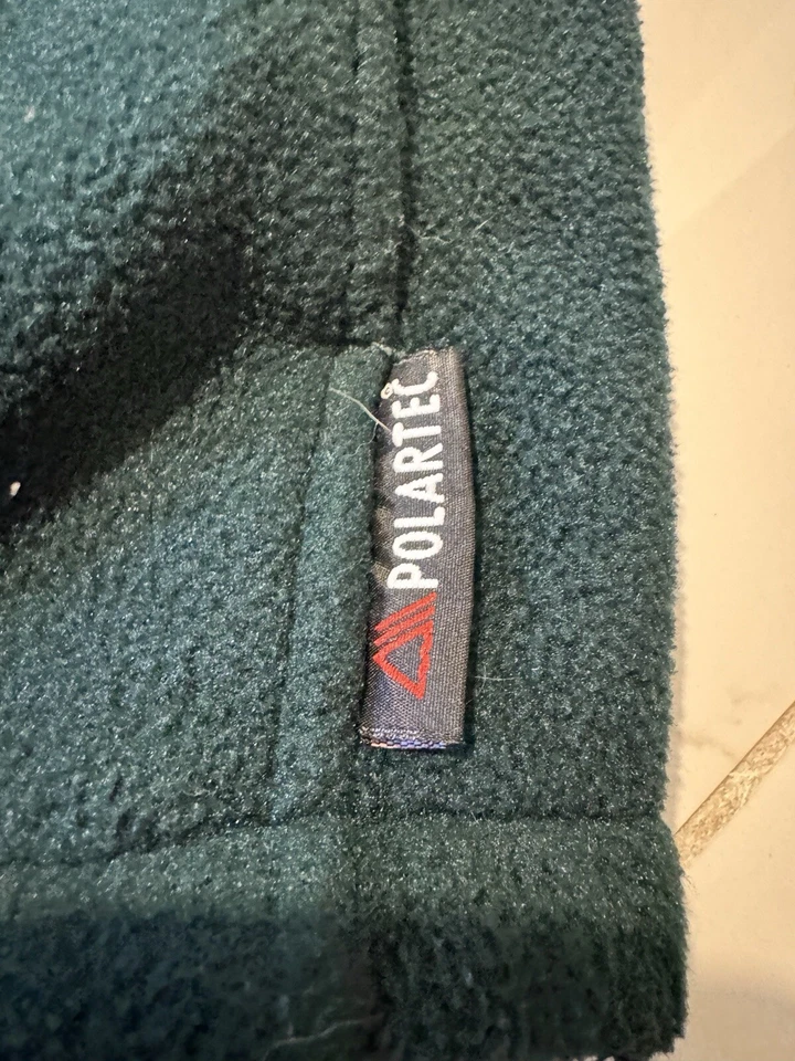 Chaleco de Colección Woolrich Exterior Polartec Verde Vellón Cremallera Completa Adulto Grande Foto 3 de 4