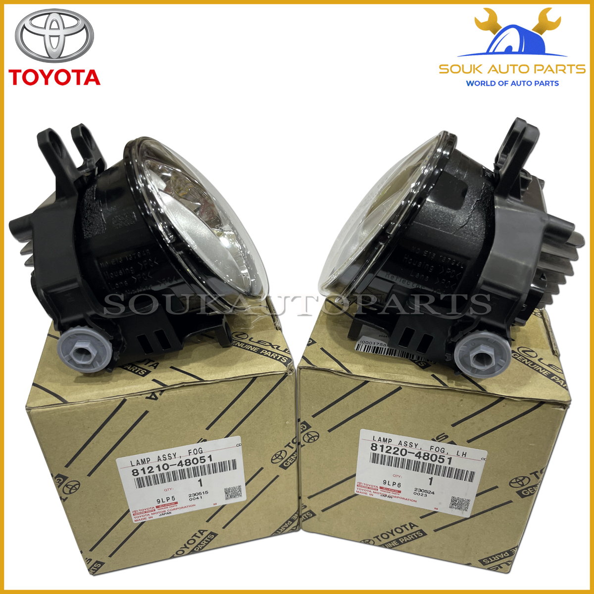 81210-48051 & 81220-48051 Genuine Toyota LAMP ASSY SET, FOG, (RH