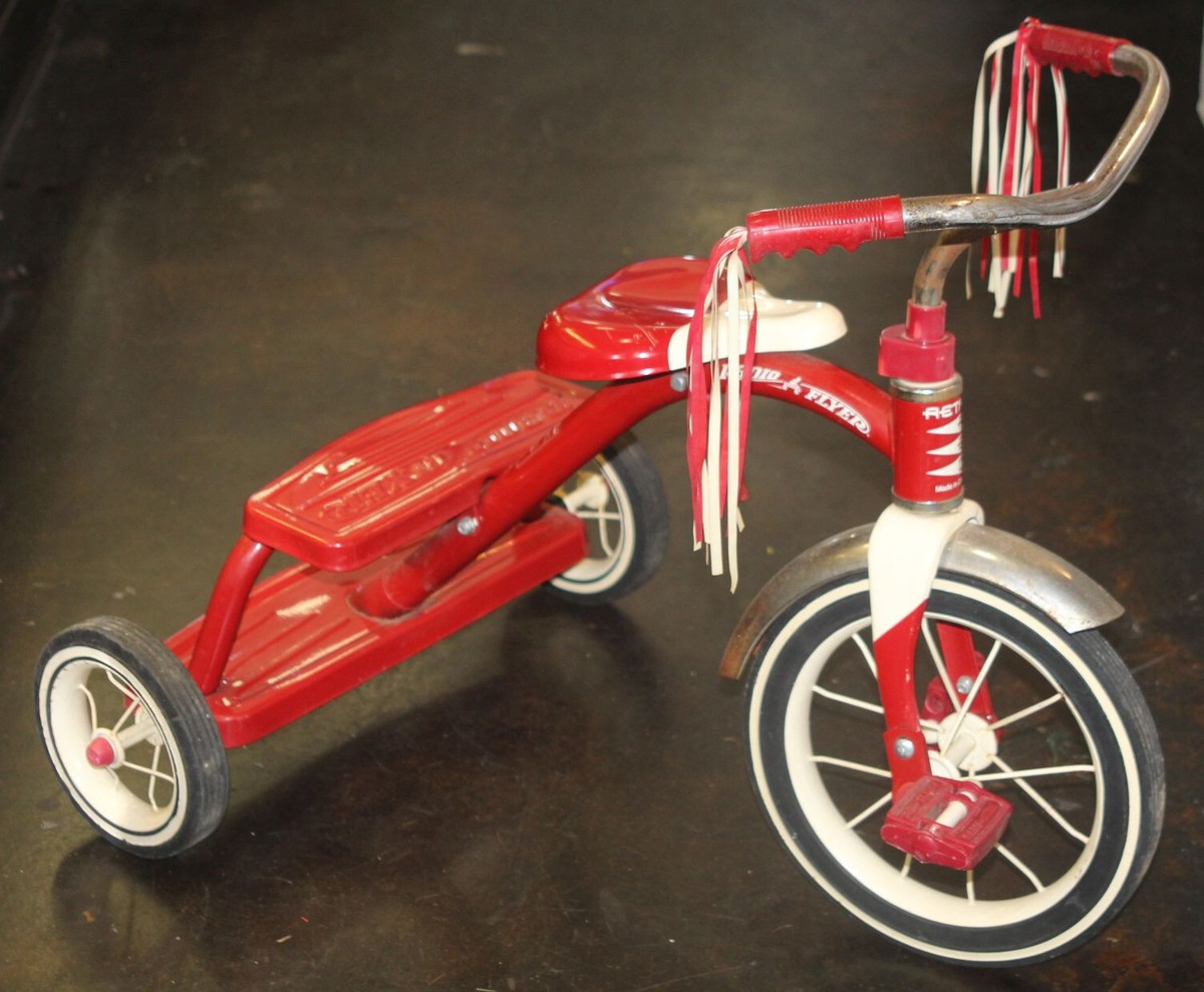 Vintage Retro Radio Flyer Red Tricycle Spoke Wheels Steel Frame