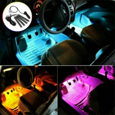 ??Glow LED Interior Car Kit Under Dash Floor Seats Accent Light Full Color