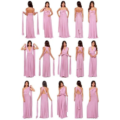 Maxi Vestido Damas Cóctel Fiesta Baile de graduación Vestido Cuello Halter Dama de honor Boda Largo* - Imagen 8 de 29