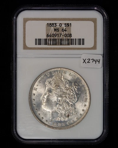 1883-O $1 Morgan Silver Dollar - Die Clash - NGC MS 64 - SKU-X2744