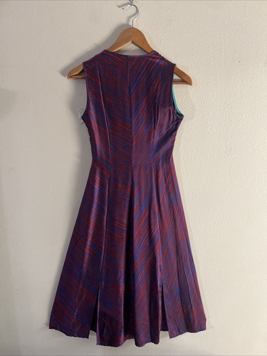 Vestido midi de seda sin mangas cuello en V envolvente DVF Diane Von Furstenberg talla 0 - Imagen 5 de 6
