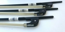 1/2 Carbon Fiber Bass Bow Ebony Frog German style Natural Horsehair Good Balance