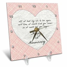 3dRose 1st Anniversary Love You with Faux Paper-Like Background and Design - ...