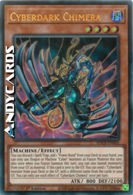 CYBERDARK CHIMÄRE   (Cyberdunkle Chimäre)   Ultra R   SDCS EN002   1Ed   YUGIOH!