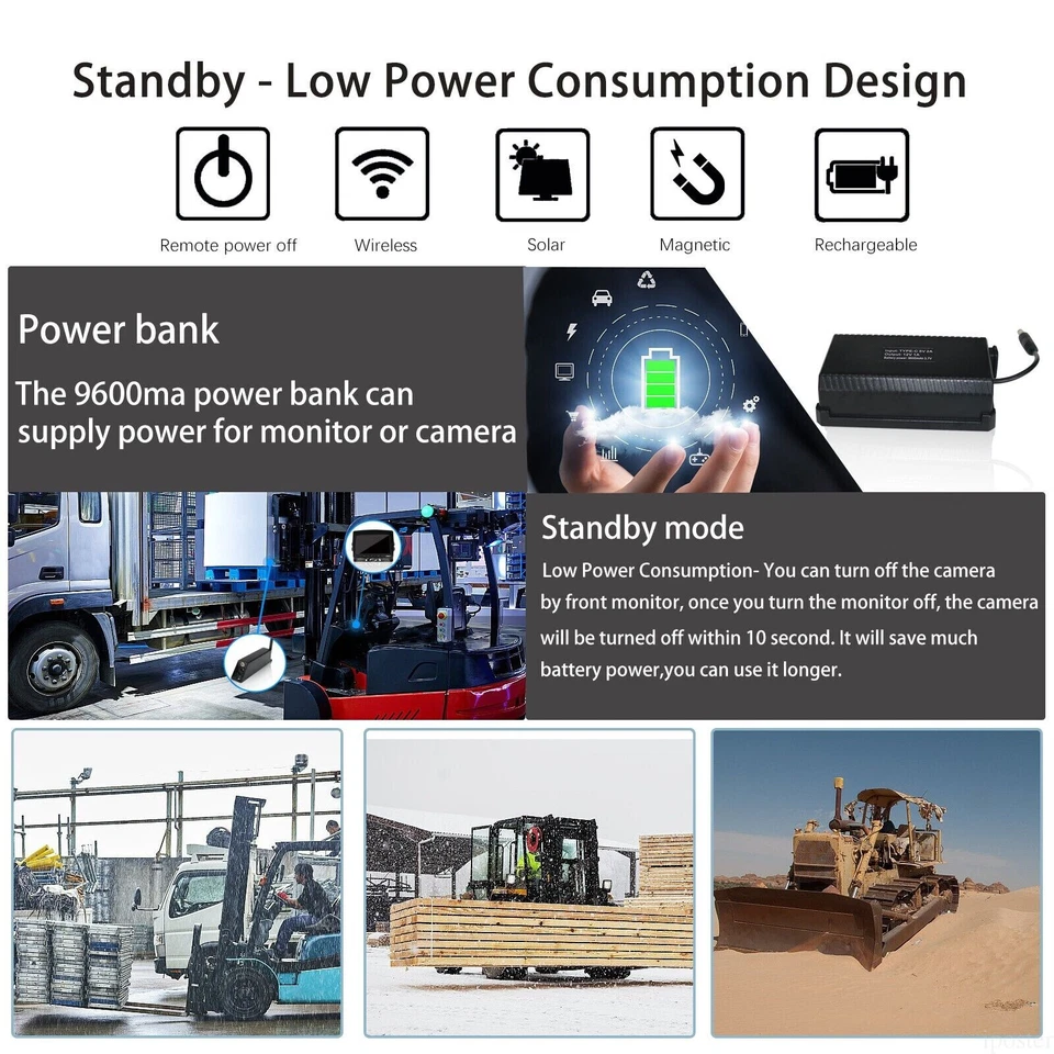 Wireless 7" DVR Monitor Forklift Front View Camera Laser Positioning - Image 2 of 4