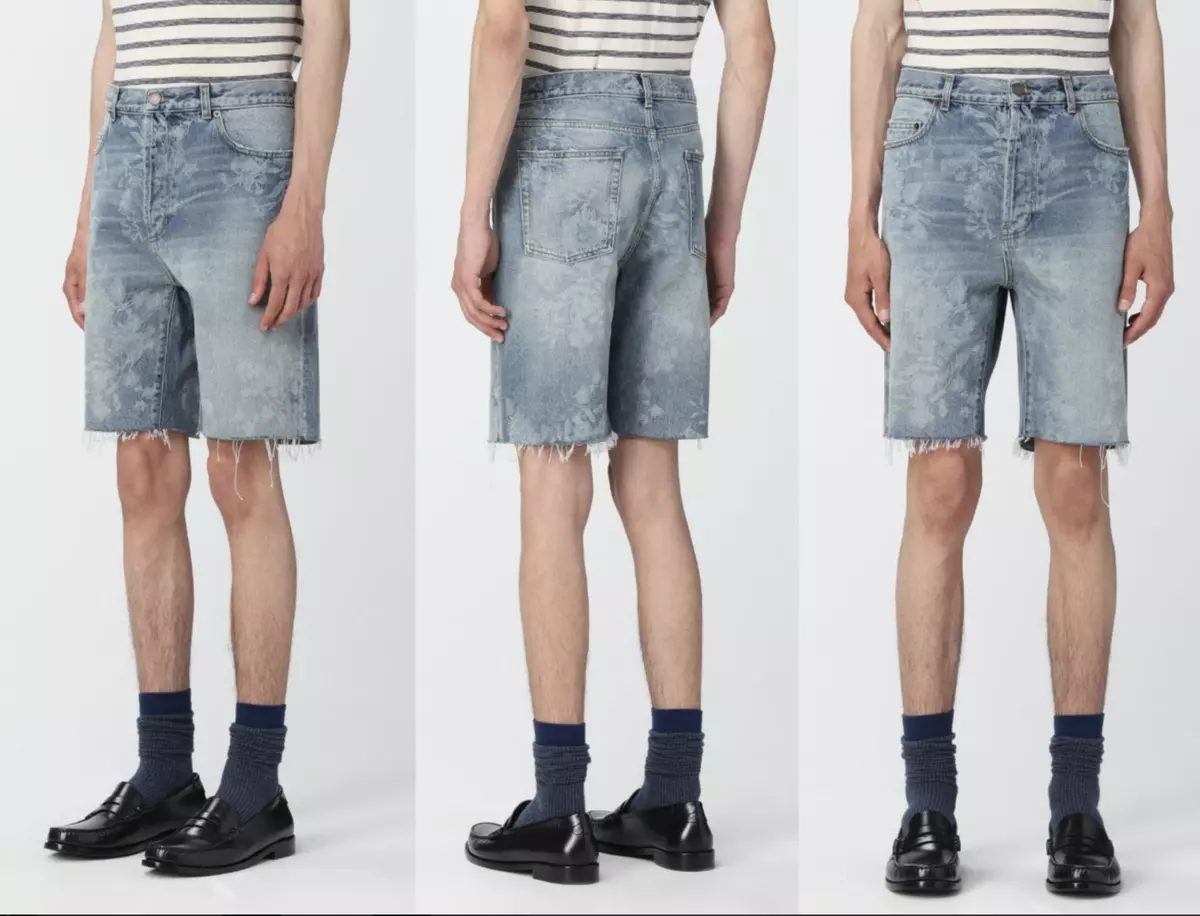 Saint laurent denim shorts 2025
