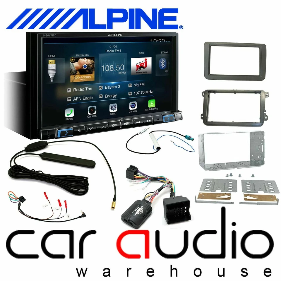 VW Sharan 2010 Mk2 Alpine Mechless CarPlay SAT NAV DAB Bluetooth Android Screen