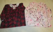 The Children's Place  Carter Girls Size 3T 2 Sets Pajamas Horses  Red Plaid