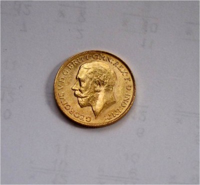 1920P Australia GEORGE V Sovereign Gold coin PERTH mint Key date MS+