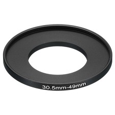 30.5mm-49mm Metal Step Up Ring, Camera Lens Filter Adapter Ring Black