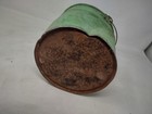 Vintage Galvanized Green Metal Pail Bucket Rustic Farmhouse Decor Planter Patina — photo 3