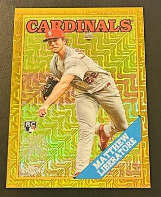 2023 Topps Series 1 Matthew Liberatore 1988 Silver Pack Gold Mojo Refractor /50