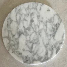6” Round Marble Trivet Plate Made In Italy For Gump’s Slab New