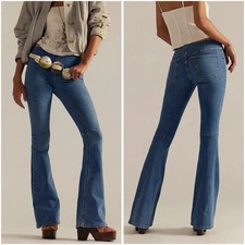 Free People We The Free Penny Pull-On Flare Jeans Size 28 Low Rise Boho